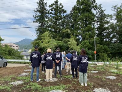 山梨県都留市 カフェスタイルの家、地鎮祭｜デザイン注文住宅